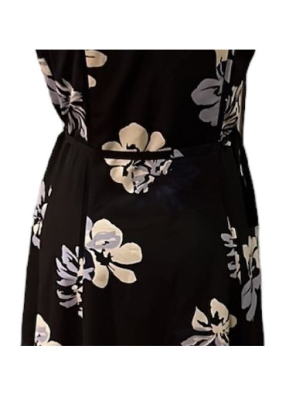 Banana Republic women’s wrap dress Size XS black floral print sleeveless - Picture 10 of 12